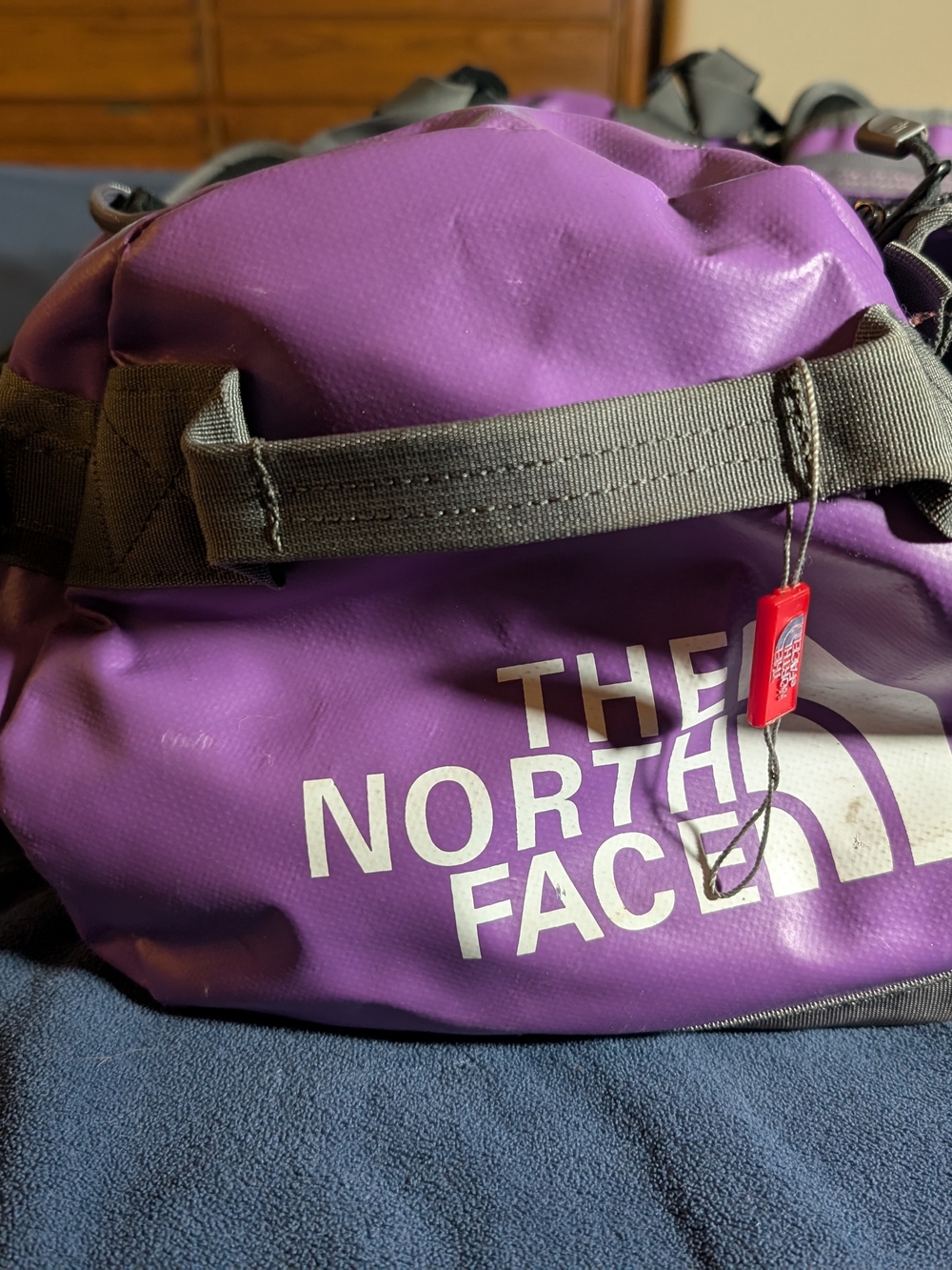 The North Face Basecamp Purple Duffel Bag, Size S